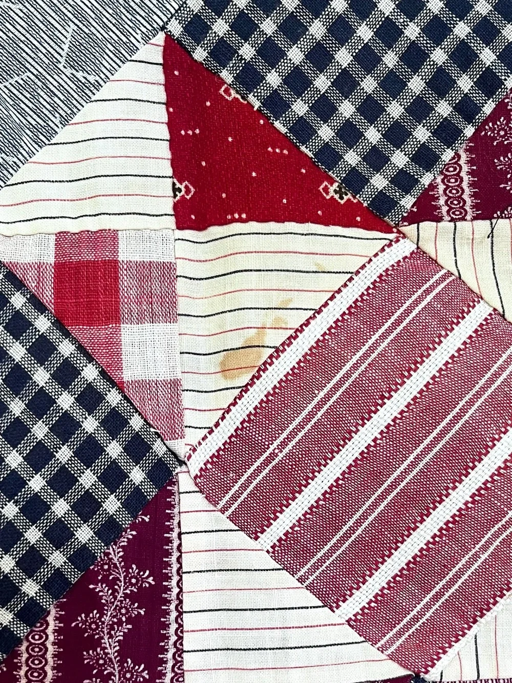 Antique 1890s Patchwork Quilt Top Nine Patch 78